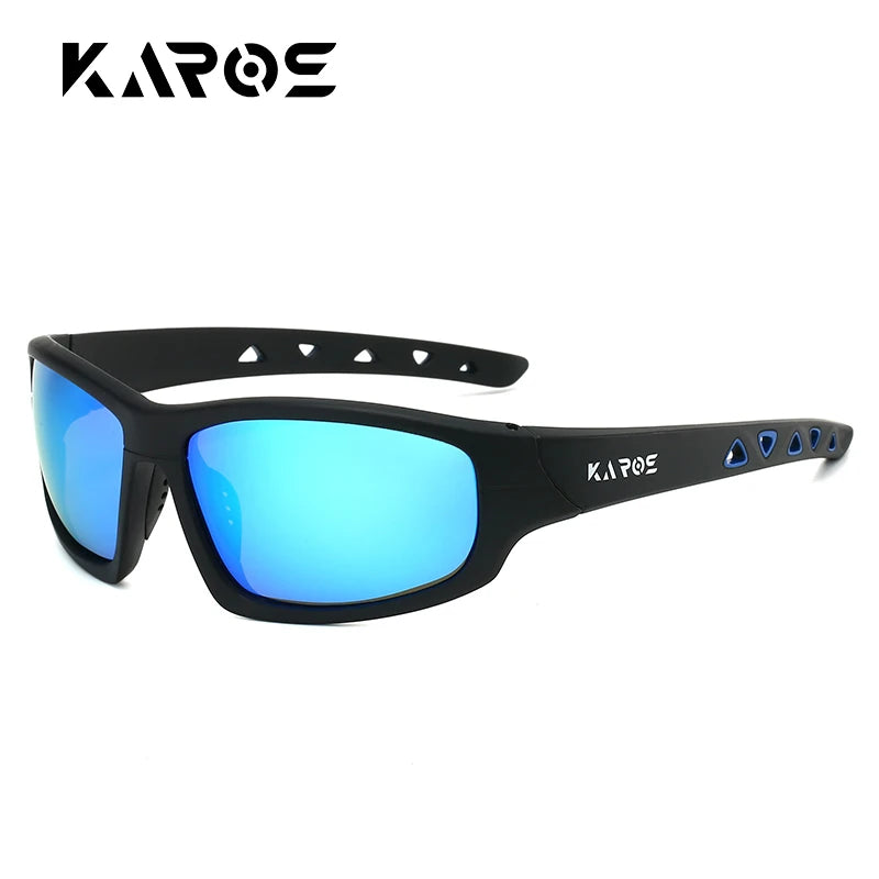 Óculos de Sol Esportivos Polarizados KAROS Unissex // Antirreflexo e Inquebráveis // Ideais p/ Ciclismo, Corrida, Pesca e Direção, com Proteção UV400.