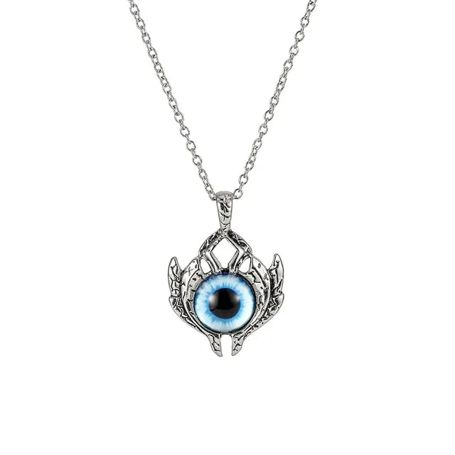 Colar c/ Pingente // Força e Proteção // Unissex // Estilo Punk Retrô // Forma de Pentagrama Devil's Eye  // Colar de Metal não Ajustável // Joia da Moda p/ Presente.
