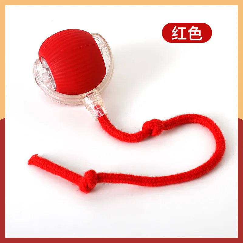C015 Bola de Brinquedo p/ Gatos // Bola Rolante Inteligente p/ Animais de Estimação // Bola Interativa Automática c/ Cauda