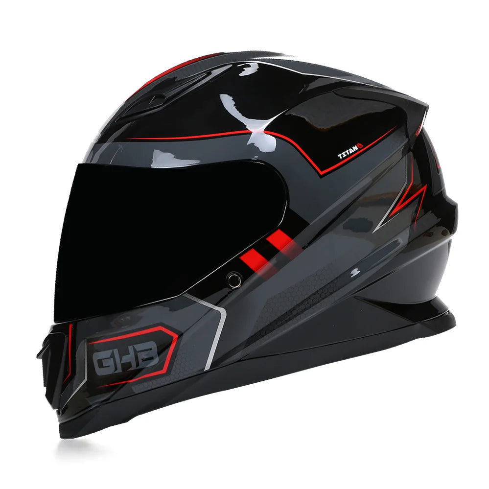 Capacete de Motociclismo Masculino e Feminino // Modelo Integral // Para Downhill e Motociclismo // Com Aprovação DOT.