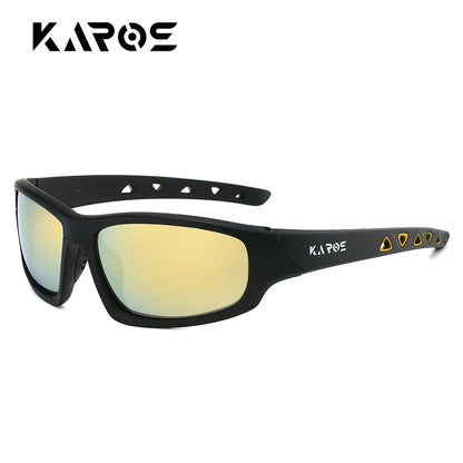 Óculos de Sol Esportivos Polarizados KAROS Unissex // Antirreflexo e Inquebráveis // Ideais p/ Ciclismo, Corrida, Pesca e Direção, com Proteção UV400.