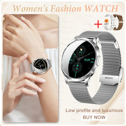 Novo Smartwatch Feminino 2026 // Presente com Tela Touch Completa de 1,32 Polegadas // Funções de Esporte e Fitness // Chamadas Bluetooth e Design Elegante