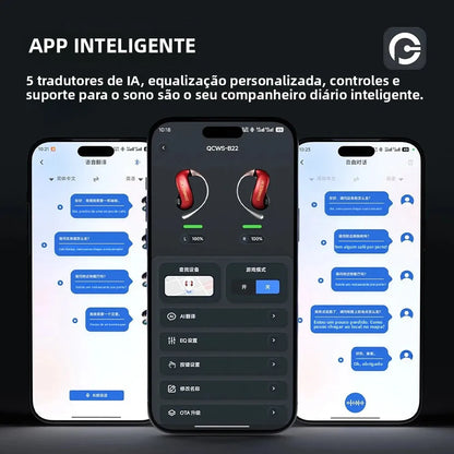 Fone de Ouvido s/ Fio Zombies Cat B22 OWS Bluetooth 6.0 com IA // Tradução Automática // Condução de ar // Luz de segurança // Ideal p/ Esportes e Com Aplicativo Integrado.