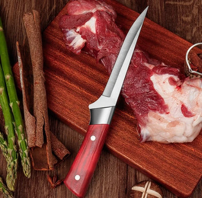 Faca de Cozinha para Desossar // Aço Inoxidável // Faca para Descascar Frutas, Cortar Carne // Cutelo de Açougueiro // Faca de Chef c/ Capa