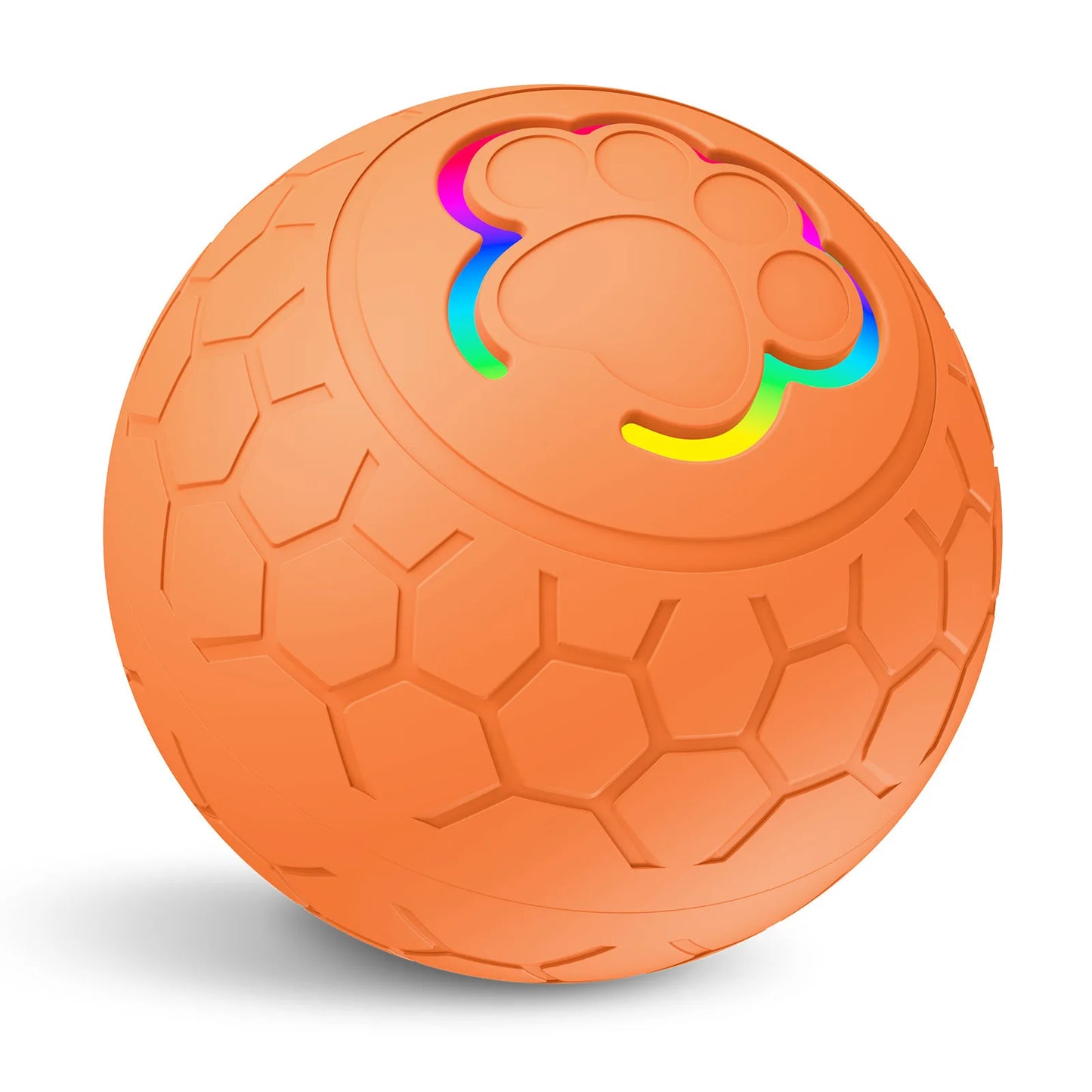 Bola de Brinquedo Inteligente p/ Cães // Eletrônica e Interativa // Com USB // Que Quica e Rola Automaticamente // Com Luzes RGB