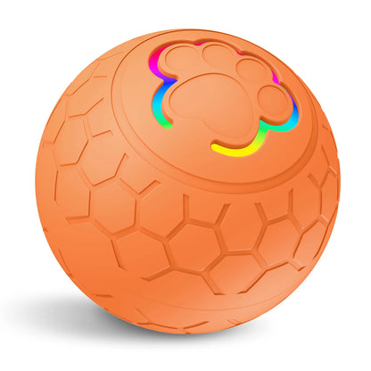 Bola de Brinquedo Inteligente p/ Cães // Eletrônica e Interativa // Com USB // Que Quica e Rola Automaticamente // Com Luzes RGB