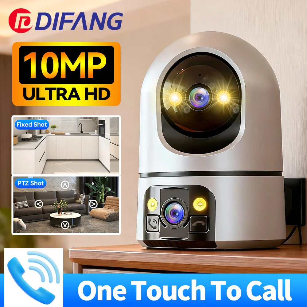 DIFANG  5K 10MP Wireless Video Baby Monitor Video Call Indoor Security Baby Nanny WiFi Pet Camera Home Surveillance O-Kam