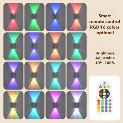 Luminária de Parede Inteligente c/ Sensor Infravermelho e Carregamento // Instalação Magnética Autoadesiva // Holofote RGB // Ideal p/ Decoração // Iluminação Ambiente e Luz Noturna.