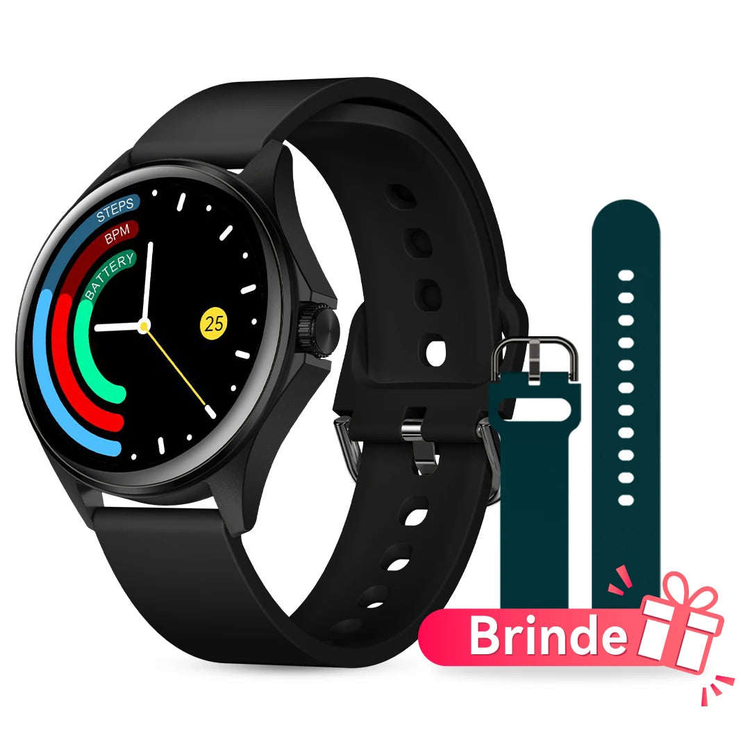 Relógio Feminino AURAFIT ELLA 1  AMOLED 1,32" // 150+ Modos Esportivos// Monitor Ciclo Menstrual // Saúde // Android/iOS