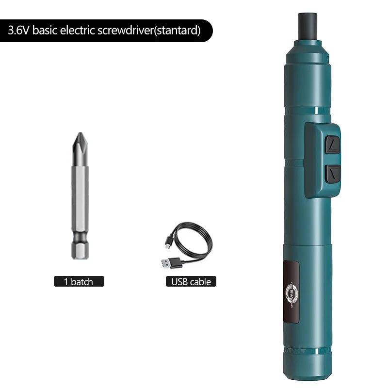 Chave de Fenda Elétrica s/ Fio // Bateria de Lítio Recarregável de 2000 mAh // Mini Furadeira // Conjunto de Ferramentas Elétricas de 4 V // Manutenção e Reparo Doméstico