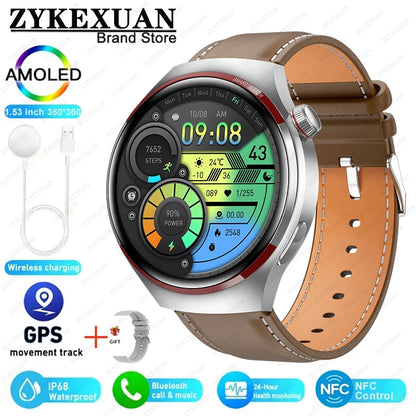 Novo Relógio Inteligente HUAWEI Watch 4 PRO 2025 Unissex // Tela AMOLED HD // Chamada Bluetooth // GPS, NFC // Frequência Cardíaca // Esportivo