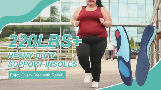Palmilhas Ortopédicas Resistentes p/ Adultos c/ + de 100 kg // Suporte de Arco de EVA de Alta Densidade c/ Absorção de Choque p/ Fascite Plantar e Dor nas Costas