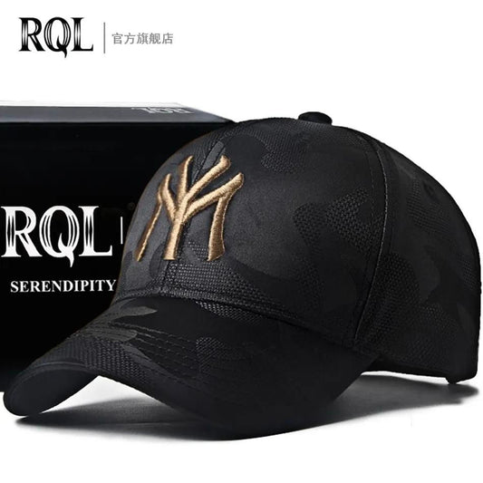 Boné RQL de Beisebol Preto c/ Totem Bordado // Camuflagem Militar // Chapéu Novo Hip Hop Luxo // Masculino Esporte de Marca // Personalidade!!!