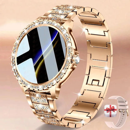 Smartwatch Relógio Inteligente 1.32 " AMOLED 360*360 Tela HD 2024 // Nova Moda Feminina Bluetooth // Chamada / Esportes / Fitness // Pulseira de Diamante // Belíssimo!!!