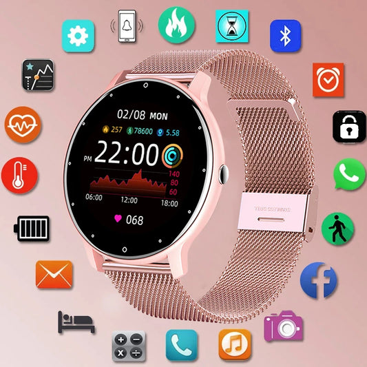Smartwatch Feminino LIGE 2026 // Tela Touch Completa // Esportivo/Fitness // À Prova d'Água (IP67) // Bluetooth // Compatível com Android e iOS