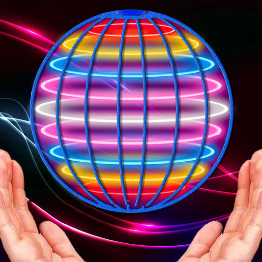Bola Voadora Boomerang Drone Flyorb Magic // Com Luzes LED // Presente Hover Ball Fly // Nova Orb Flying Spinner Fidget // Brinquedos p/ Crianças e Família