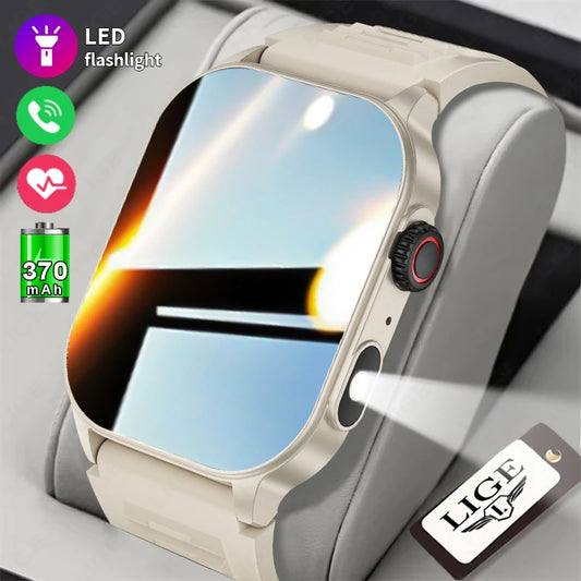 Novo Relógio Inteligente LIGE Unissex // C/ Chamada de Voz por IA e Bluetooth // Monitor de Saúde // Fitness e Esportivo // tela HD de 2,01"