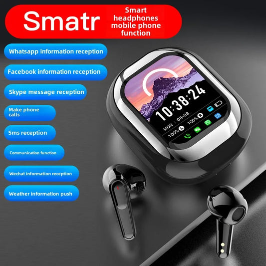 Fone de Ouvido s/ Fio Bluetooth 2025 c/ AI Tradução // Slider Design // Nova Chegada // Tela Sensível ao Toque s/ Atraso // Redução de Ruído // Bateria Longa