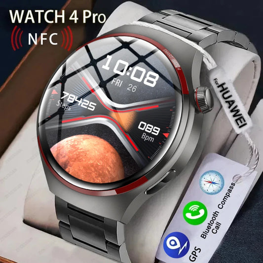 Novo Relógio Inteligente HUAWEI Watch 4 PRO 2025 Unissex // Tela AMOLED HD // Chamada Bluetooth // GPS, NFC // Frequência Cardíaca // Esportivo