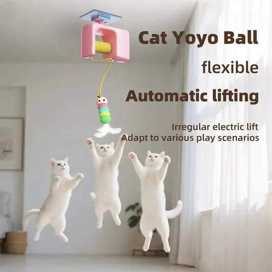 Brinquedo p/ Gatos Totalmente Automático // Brinquedo Divertido p/ Gatos // Bola Interativa p/ Gatos / Com Porta Suspensa e Movimento Irregular