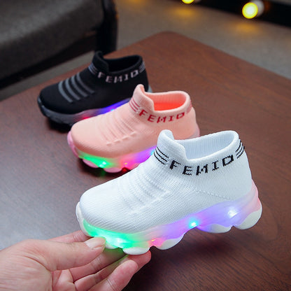 Sapatos led Infantis p/ Meninos e Meninas // Tênis Infantis Iluminados // Lindos Tênis p/ Crianças com Sola Luminosa