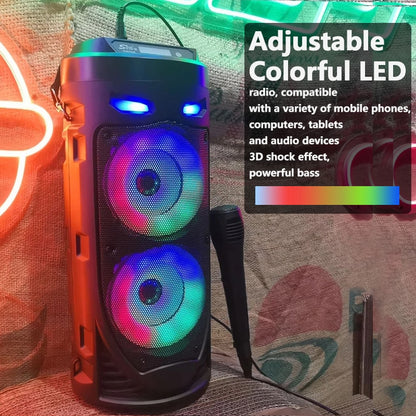 Coluna Sem Fio de 30 W // Alto-Falante Portátil Estéreo de Grande Potência // Maravilhoso Subwoofer, Alto-Falantes para Festas com Microfone