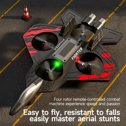Avião Caça de Controle Remoto // Planador de Espuma // Avião RC // Drone-Helicóptero // Presente de Natal para Meninos