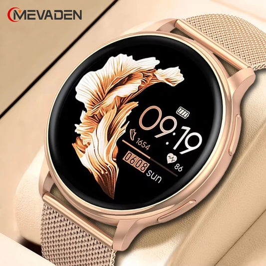 Smartwatch Feminino MEVADEN Y22 (1,32 polegadas) // Chamadas Bluetooth, Monitor de Saúde e Fitness