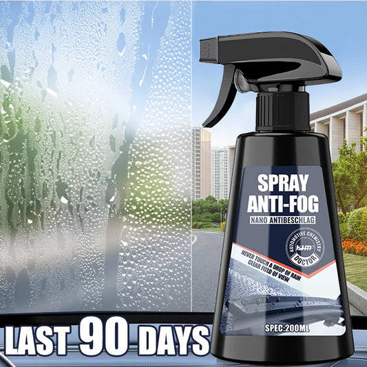 Spray Anti-chuva p/ Vidros de Carro // Agente Repelente de Água p/ Automóveis // Revestimento Impermeável, À Prova de Chuva // Antiembaçante // Limpador de Vidros Automotivo // Transparente p/ Para-Brisa.