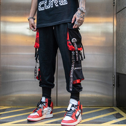 Hip Hop Cargo Pants Masculino // Street Wear Algodão Jogging // Moda Sweatpants Masculino Casual // Harlem Pants Summer Harajuku Pants // Linda Calça Hip Hop Cargo Pants