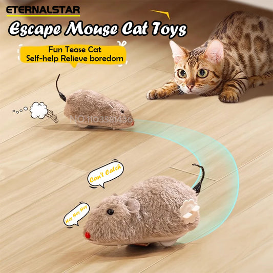 Brinquedos p/ Gatos // Simulação de Rato Mecânico // Sem Pilhas // Duráveis, p/ Ambientes Internos // Brinquedos de Pelúcia Interativos p/ Animais de Estimação