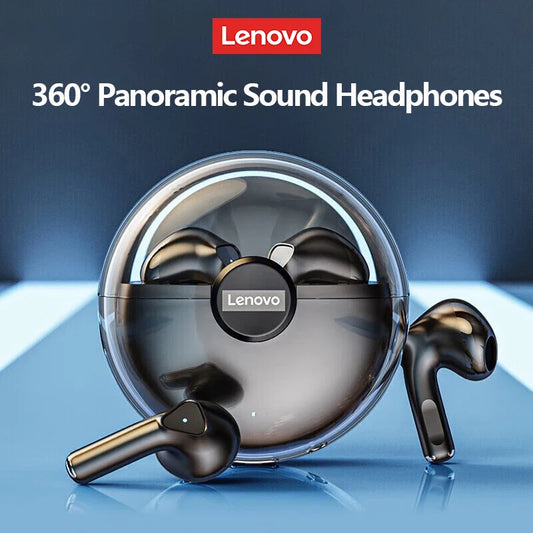 Fones de Ouvido s/ Fio Bluetooth Lenovo LP80 Choice // Bateria de Longa Duração, À Prova D'água // Som Estéreo HIFI // Esportivo // Com Microfone