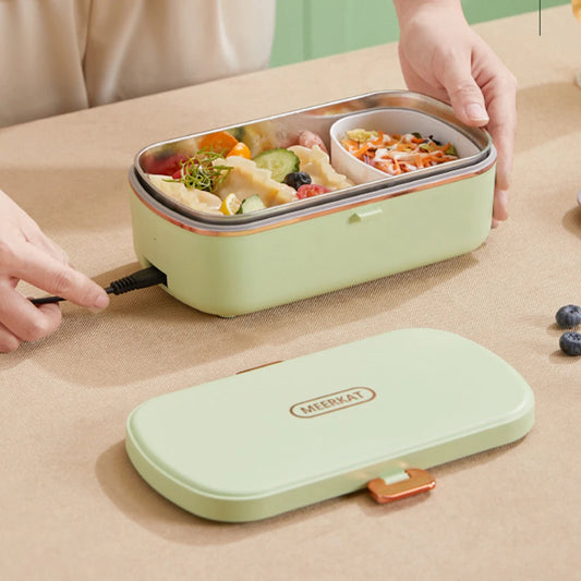 Lancheiras térmicas de escritório, lancheiras elétricas portáteis, caixa bento com aquecimento sem água, aquecedor de alimentos de aço inoxidável