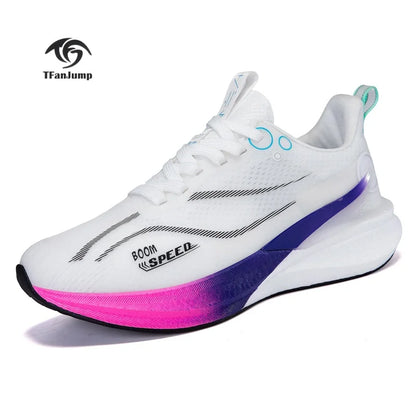 Tênis de Corrida de Maratona Profissional Unissex c/ Placa de Carbono // Absorção de Impacto // Ultraleve e c/ Suporte Estável. Modelo 2026.