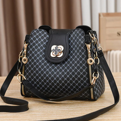 Nova Bolsa de Ombro Feminina 2026 // Bolsa Designer de Luxo // Bolsa de Couro c/ Monograma Estampado // Bolsa de Ombro Única.