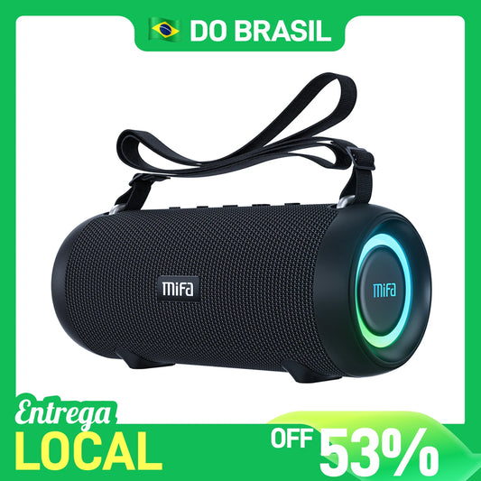 Caixa de Som Bluetooth Mifa A90 com Potência de Saída de 60W // Amplificador Classe D c/ Excelente Desempenho de Graves // Ideal p/ Camping.