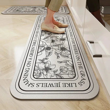Tapetes de Cozinha Impermeáveis e Resistentes a Óleo // Fáceis de Limpar // Modelo Simplicity Line em Couro PVC Lavável