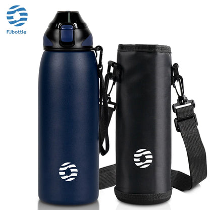 Garrafa de Água FEIJIAN 600ml / 800ml / 1000ml // Garrafa Esportiva a Vácuo p/ Bebidas Quentes e Frias // Em Aço Inoxidável.