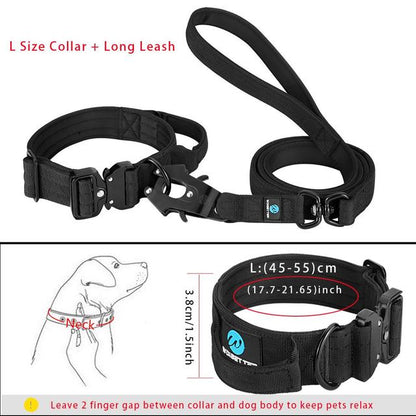 Coleira Tático-Militar para cães // Ajustável/Durável // Para treinamento // De Nylon Shepard // Fivela de metal // Para animais de estimação de Grande Porte