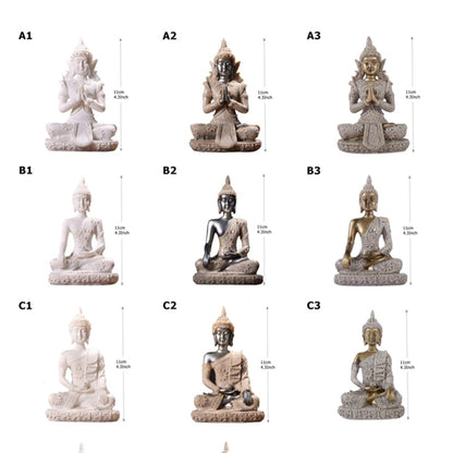 Miniatura Estatueta de Buda em Arenito BLUE VIOLET // Fengshui Tailândia Buda Escultura Hindu // Lindo Ornamento Decorativo para Casa !!!