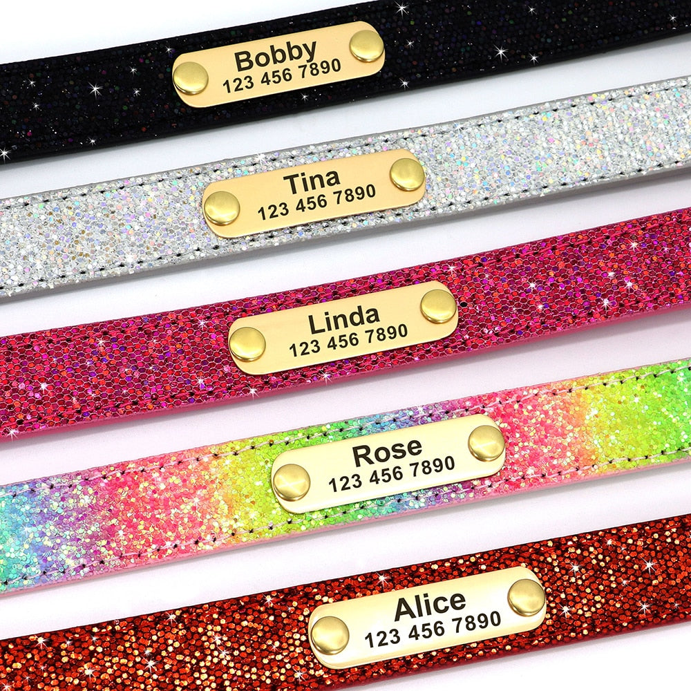 Coleira Personalizada PET ARTIST Bling // Colar Anti-Perda Personalizável para Identificação de Animal de Estimação // Colar Ajustável para Animais de Estimação