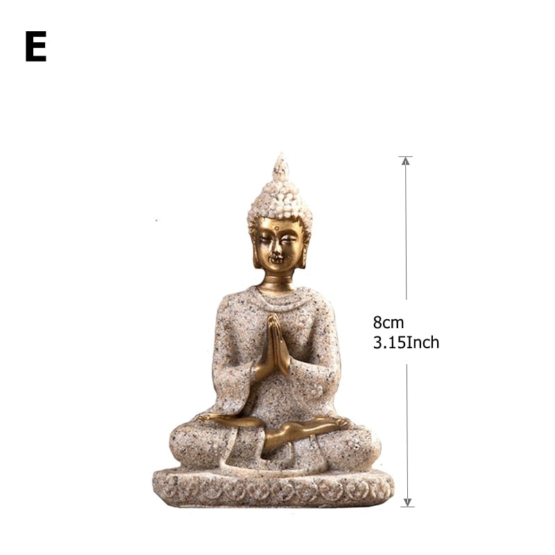 Miniatura Estatueta de Buda em Arenito BLUE VIOLET // Fengshui Tailândia Buda Escultura Hindu // Lindo Ornamento Decorativo para Casa !!!