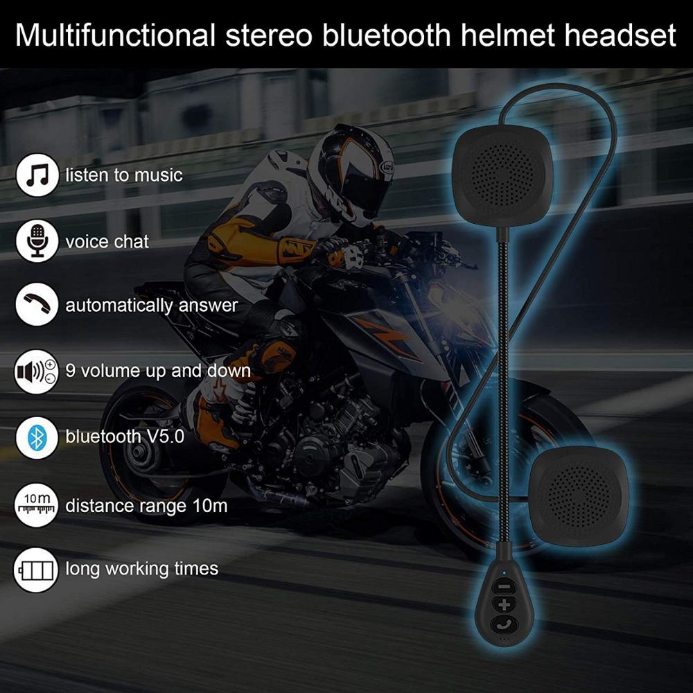 Fones De Ouvido VR Robot Bluetooth V5.0 para Motocicleta com Microfone // Instale no Capacete e Mantenha as Mãos Livres // Fones De Ouvido Estéreo