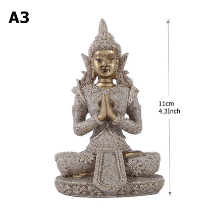 Miniatura Estatueta de Buda em Arenito BLUE VIOLET // Fengshui Tailândia Buda Escultura Hindu // Lindo Ornamento Decorativo para Casa !!!