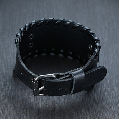 Pulseiras Masculinas Elegantes VENOX de Couro // Envolto em Couro Rock Punk // Pingente de Bússola Masculina // Joia de Pulso, Comprimento Ajustável // Elegante e Super Moderna!!!"