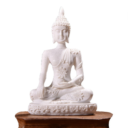 Miniatura Estatueta de Buda em Arenito BLUE VIOLET // Fengshui Tailândia Buda Escultura Hindu // Lindo Ornamento Decorativo para Casa !!!