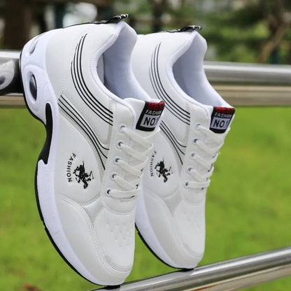 Tênis de Couro Feelldi Superstar Trainers // Preto / Branco / Azul // Muito Resistente e Durável // COLEÇÃO 2023 // Inigualável!