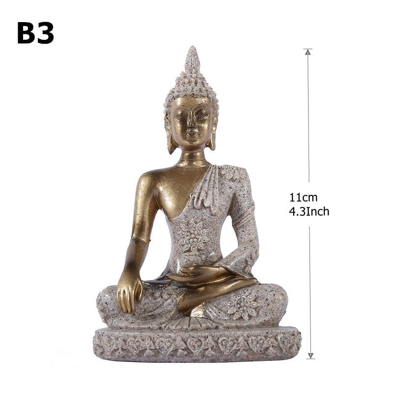 Miniatura Estatueta de Buda em Arenito BLUE VIOLET // Fengshui Tailândia Buda Escultura Hindu // Lindo Ornamento Decorativo para Casa !!!