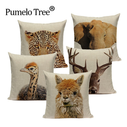 Capa de Almofada Pumelo Tree de Alta Qualidade para Decoração de Casa // Almofadas Decorativas, Tigre, Elefante, Macaco, etc... // Lindas e Duráveis. Cores Brilhantes, Nunca Desbota!!!