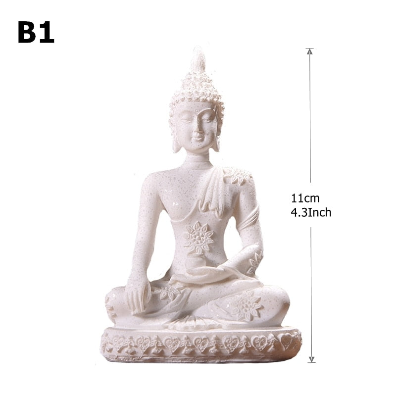 Miniatura Estatueta de Buda em Arenito BLUE VIOLET // Fengshui Tailândia Buda Escultura Hindu // Lindo Ornamento Decorativo para Casa !!!